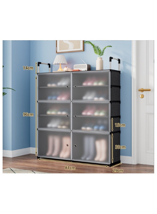 Five-layer ten-grid foldable shoe cabinet, light luxury shoe cabinet, beautiful shoe cabinet - Image 1
