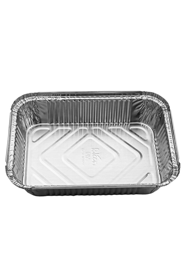 Falconpack Disposable Aluminium Food Storage Container Rectangle With Lid  212X150X49mm