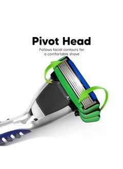 LetsShave Pro 6 Sensitive Shaving Razor Value Set, 4 Blades 1 Handle + Razor Cap, World'S First 6-Blade Razor With Precision Back Blade Argan Oil & Aloe Vera Infused Moisturizing Strip, Shaving Kit  - Image 5
