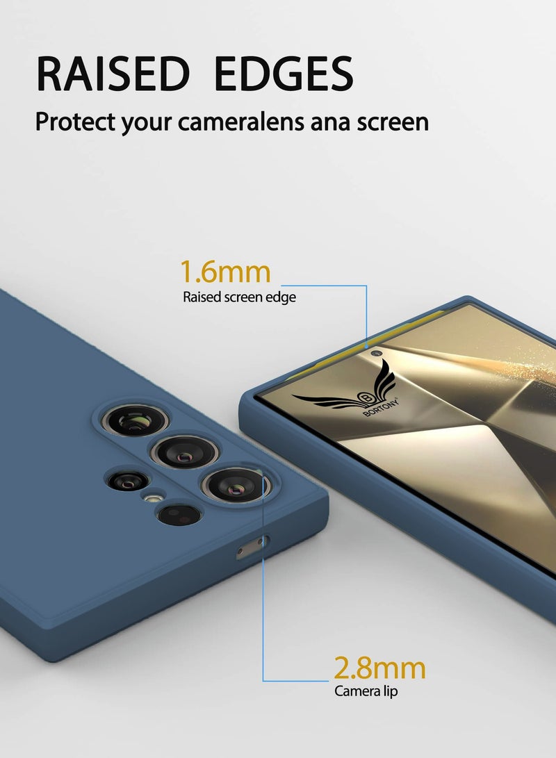 BORTONY Samsung S25 Ultra Case Liquid Soft Silicone Gel Rubber Galaxy S25 Ultra Cover Anti Scratch Shockproof Protective Case for Samsung Galaxy S25 Ultra 6.8 Inch - Image 3