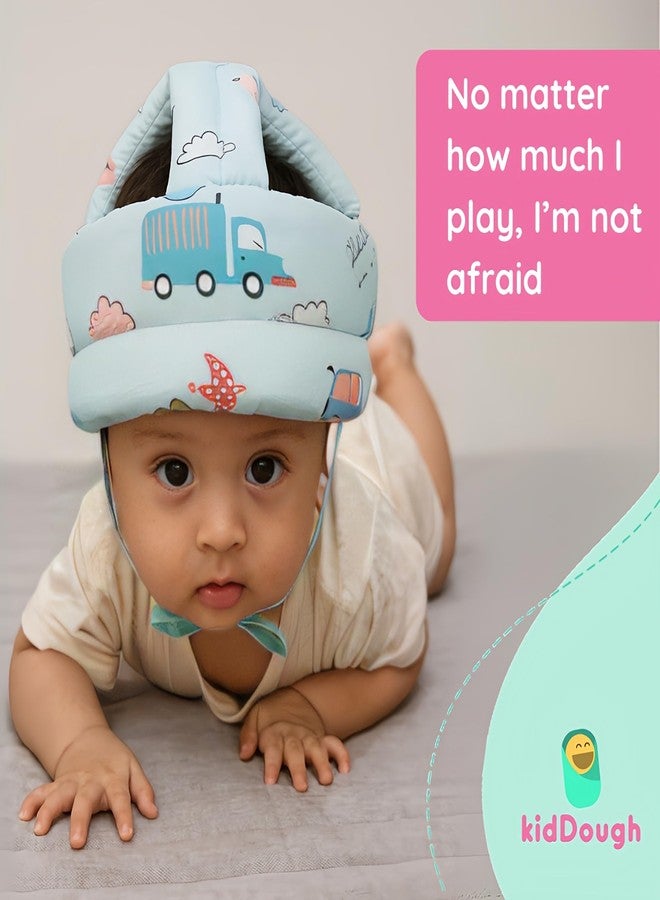Kiddough Head Protector for Baby Safety | 6 Months-3 Years, Baby Safety Helmet | Proper Air Ventilation for Kids and Toddlers | Secure, Fit & Comfort Lightweighted Helmet (Car Print) (Car Print) - Image 2