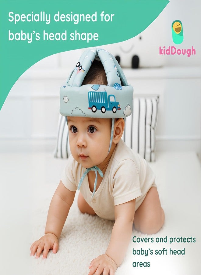 Kiddough Head Protector for Baby Safety | 6 Months-3 Years, Baby Safety Helmet | Proper Air Ventilation for Kids and Toddlers | Secure, Fit & Comfort Lightweighted Helmet (Car Print) (Car Print) - Image 3