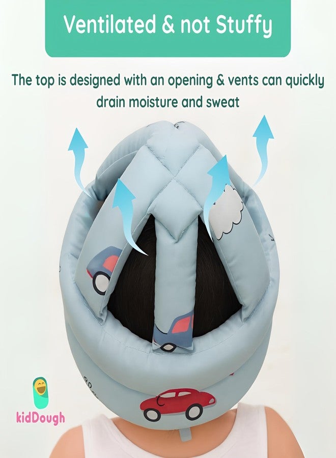 Kiddough Head Protector for Baby Safety | 6 Months-3 Years, Baby Safety Helmet | Proper Air Ventilation for Kids and Toddlers | Secure, Fit & Comfort Lightweighted Helmet (Car Print) (Car Print) - Image 4