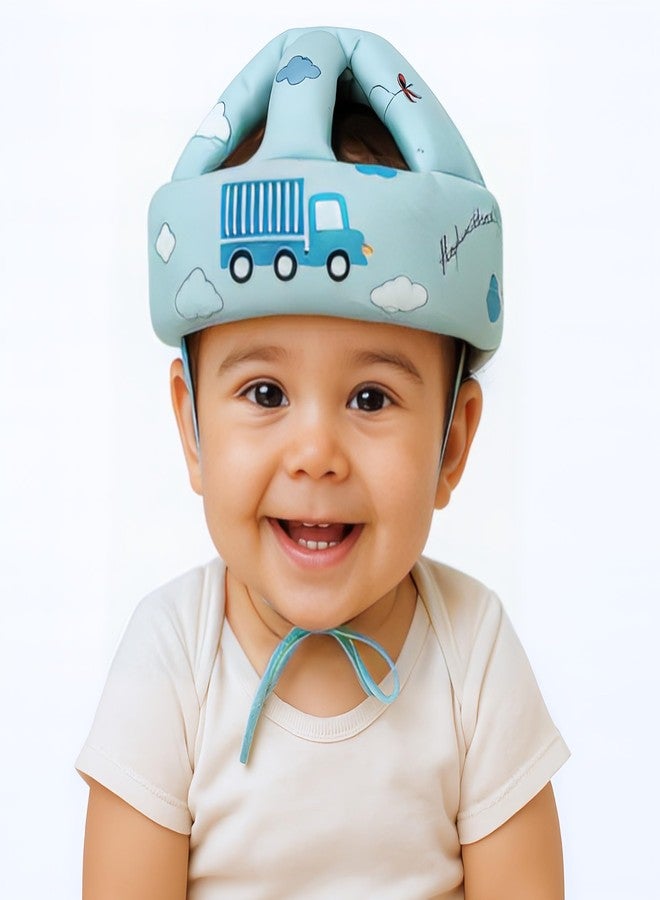 Kiddough Head Protector for Baby Safety | 6 Months-3 Years, Baby Safety Helmet | Proper Air Ventilation for Kids and Toddlers | Secure, Fit & Comfort Lightweighted Helmet (Car Print) (Car Print) - Image 1