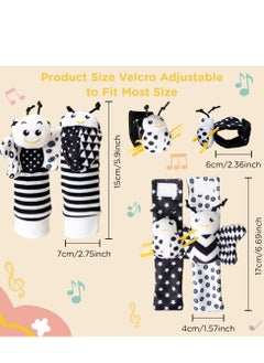 Daytoyz Infant Toys 0-6 Months, Newborn Baby Toys Rattle Socks | 4PCS Wrist Rattles Foot Finders Sock Set - Newborn/Babies Essentials Must Haves for 0-6-12 Months Gifts  - Image 3
