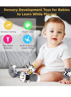 Daytoyz Infant Toys 0-6 Months, Newborn Baby Toys Rattle Socks | 4PCS Wrist Rattles Foot Finders Sock Set - Newborn/Babies Essentials Must Haves for 0-6-12 Months Gifts  - Image 2