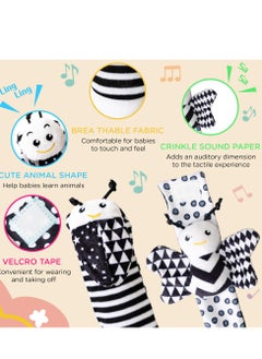 Daytoyz Infant Toys 0-6 Months, Newborn Baby Toys Rattle Socks | 4PCS Wrist Rattles Foot Finders Sock Set - Newborn/Babies Essentials Must Haves for 0-6-12 Months Gifts  - Image 4