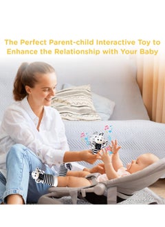 Daytoyz Infant Toys 0-6 Months, Newborn Baby Toys Rattle Socks | 4PCS Wrist Rattles Foot Finders Sock Set - Newborn/Babies Essentials Must Haves for 0-6-12 Months Gifts  - Image 5