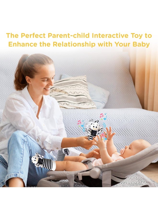 Daytoyz Infant Toys 0-6 Months, Newborn Baby Toys Rattle Socks | 4PCS Wrist Rattles Foot Finders Sock Set - Newborn/Babies Essentials Must Haves for 0-6-12 Months Gifts  - Image 5