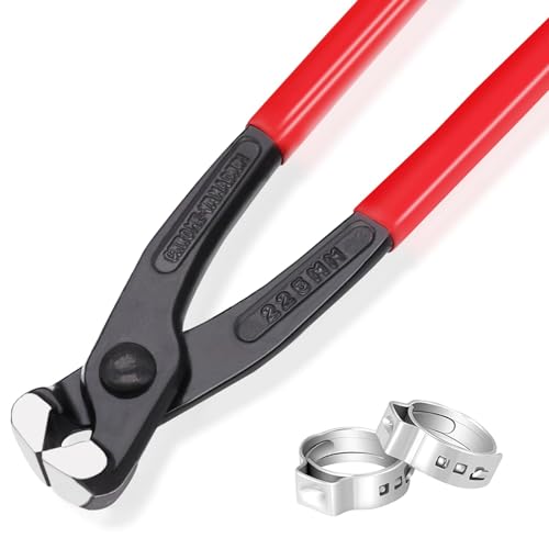 Seept Ear Clamp Pliers 9 Inch Hose Clamp Crimping Tool Carbon Steel Pinch Clamp Pliers Install Remove Clamp Nail Puller Tool for repairing pipes, fuel lines - Image 1