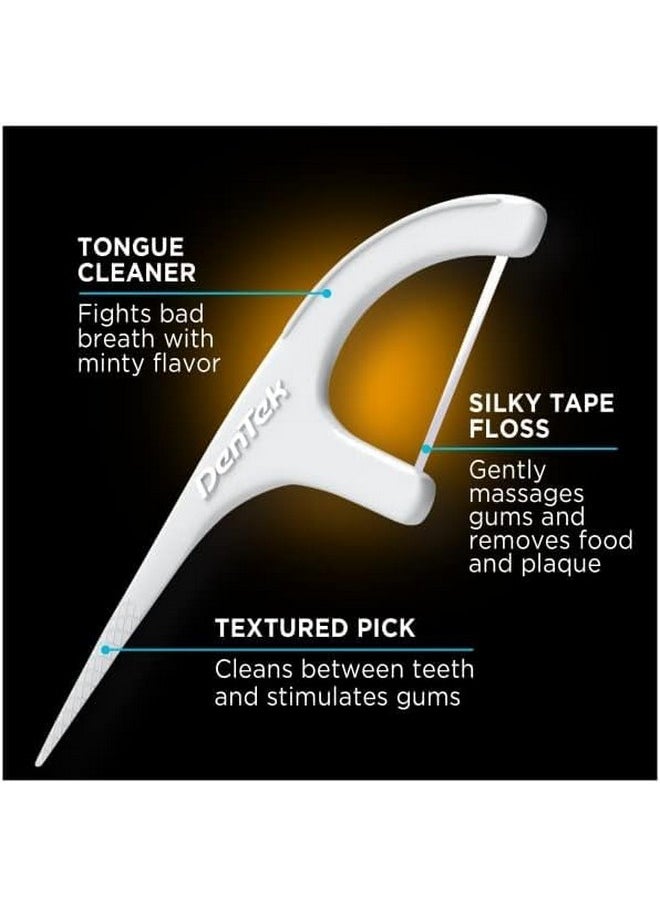 Dentek - Floss Picks & Travel Case For On-The-Go, 4 Travel Cases With 6 Floss Picks Each, (Pack Of 4) - Image 1