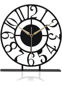 Hometrix Hometrix Battery Operated Desk Clock Modern Metal Desk Clock Reloj de Escritorio para Oficina Pequea y Tranquila Junto a La Cama Desk Metal Clock 20 CM  - Image 1