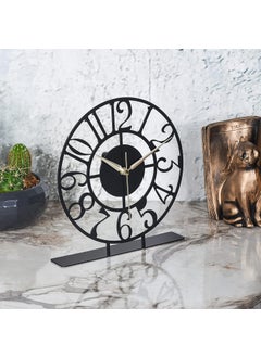 Hometrix Hometrix Battery Operated Desk Clock Modern Metal Desk Clock Reloj de Escritorio para Oficina Pequea y Tranquila Junto a La Cama Desk Metal Clock 20 CM  - Image 5