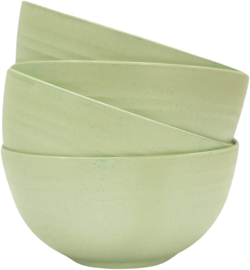HAPYSA Wheat Straw Bowl Set of 4 - Unbreakable Cereal Bowls - Mixing & Serving Bowl for Salad, Soup and Popcorn - BPA Free, Healthy & Eco-Friendly / 800ml (Mint Green) - Image 1