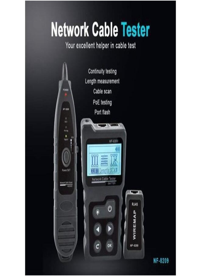 Generic - NOYAFA Advanced Network Cable Tester With PoE& NCV & Lamp For CAT5e/CAT6/CAT6a, Multifunction Wire Tracker Cable Tester For Tracker Underground Telephone Line Finder Home Repair - Image 1