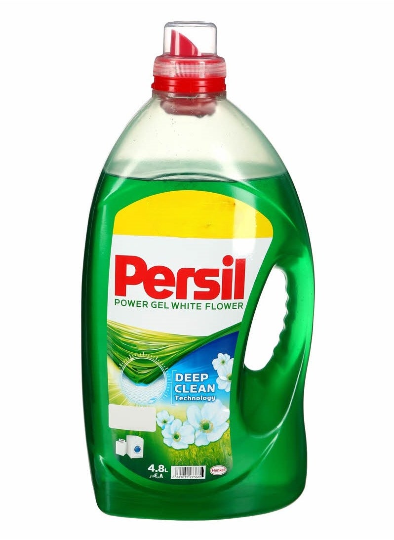 Persil Power Gel Liquid Laundry Detergent Front & Top Load White Flower Scent, 4.8L 