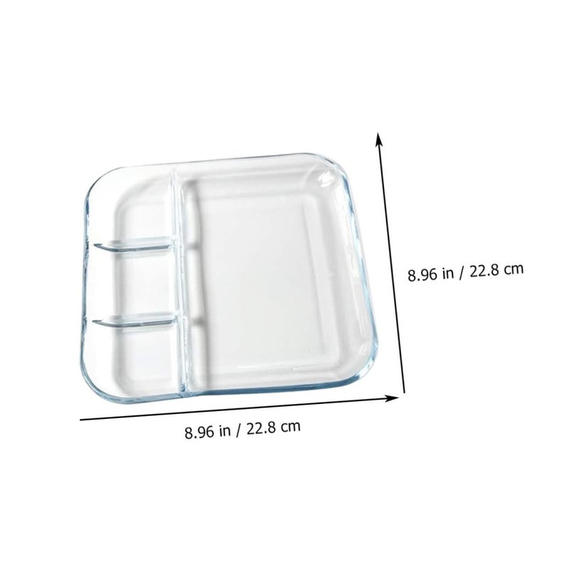 Smooth Surface Glass Dumpling Holder Heatproof Plate for Restaurant Home - Image 5