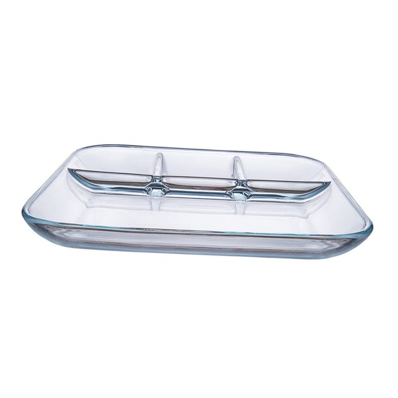 Smooth Surface Glass Dumpling Holder Heatproof Plate for Restaurant Home - Image 2