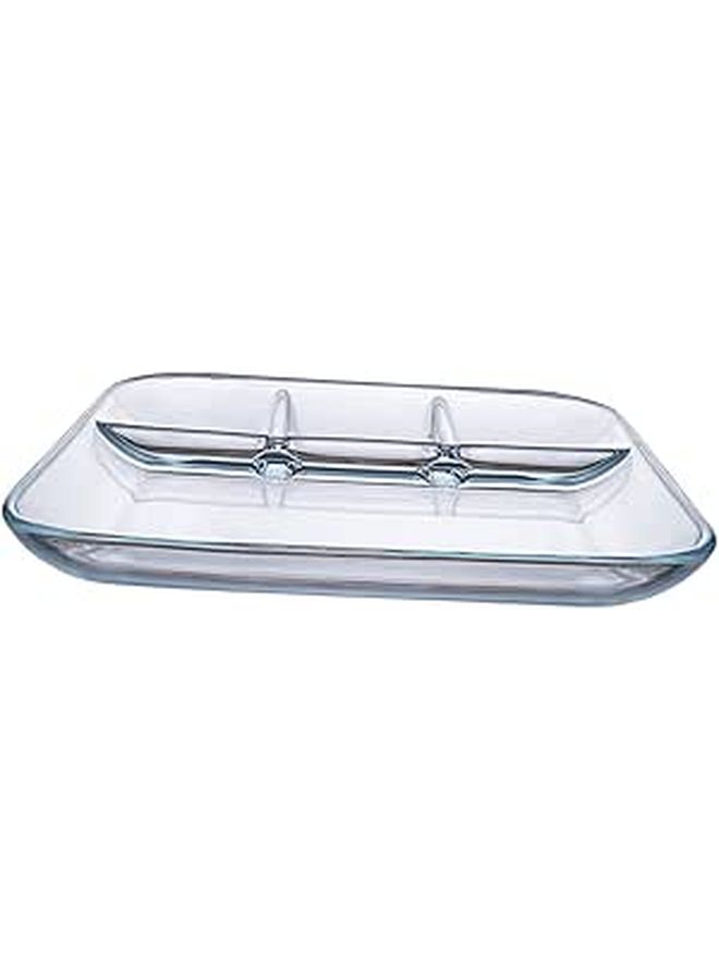 Smooth Surface Glass Dumpling Holder Heatproof Plate for Restaurant Home - Image 1