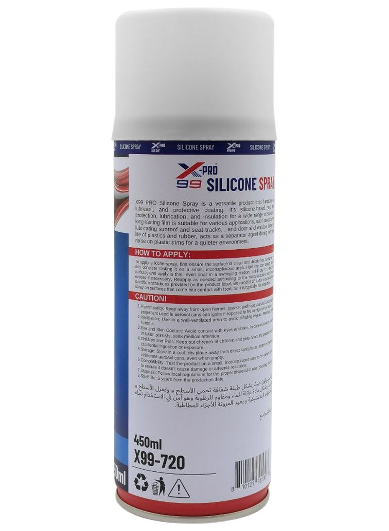 Xpro Combo - 4 PCS Silicone Spray Lubricant and Protectant for Vehicles, Prevents Squeaks, Corrosion, and Friction 450ml X99-720 - Image 4