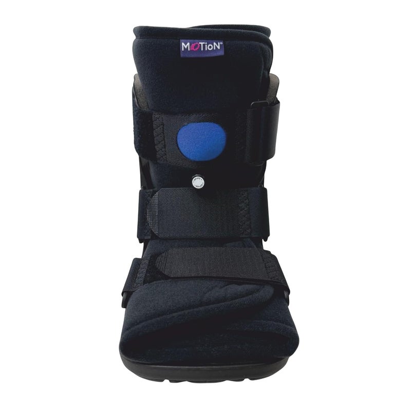 MOTION Air Walker Boot – Short Length | Size - Medium| Pneumatic Fracture Walker Boot with Air Inflator pump for Ankle & Foot Recovery | Color - Black - Image 1