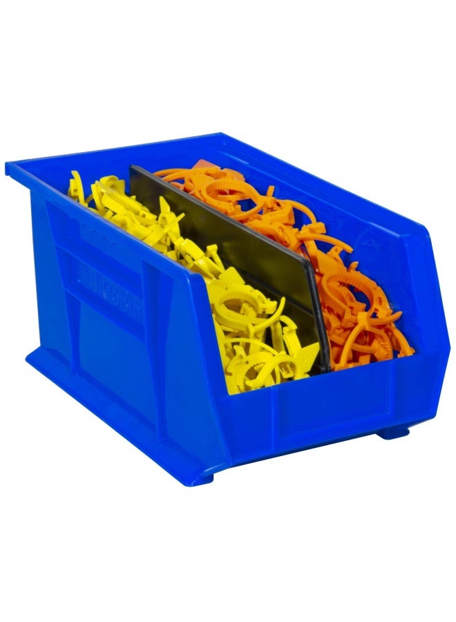 AkroMils 30240 AkroBins Plastic Storage Bins SpaceSaving Stackable Bins for Garage Pantry Craft Organization 15Inch x 8Inch x 7Inch Blue 12Pack - Image 3