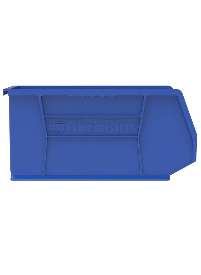 AkroMils 30240 AkroBins Plastic Storage Bins SpaceSaving Stackable Bins for Garage Pantry Craft Organization 15Inch x 8Inch x 7Inch Blue 12Pack - Image 2