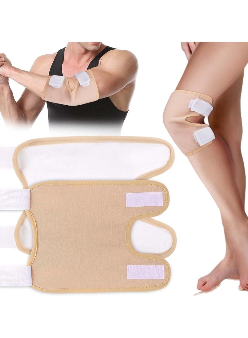 general Knee and Foot Castor Oil Pack, Reusable Organic Cotton Castor Oil Joint Compression Pads, Adjustable Castor Oil Pack Kit (Castor Oil Not Included) - Image 1