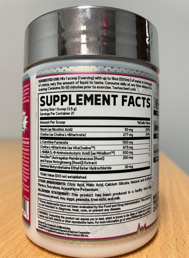 GLAXON Thermal Non-Stimulant Thermogenic Fat Burner Powder from Improve Weight Loss, Suppress Hunger and Appetite – L-Carnitine, VitaCholine™, BAIBA Acid Mitoburn™ - 21 Servings (Kiwi Cooler) - Image 3