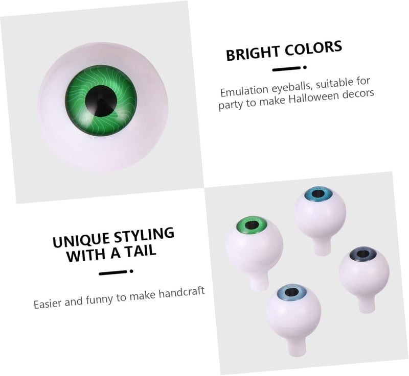 Lurrose 4pairs Scary Eyeballs for Halloween Dolls Eyes Premium Acrylic Material Unique Styling for Crafts for Spooky Decorations and Pranks - Image 3