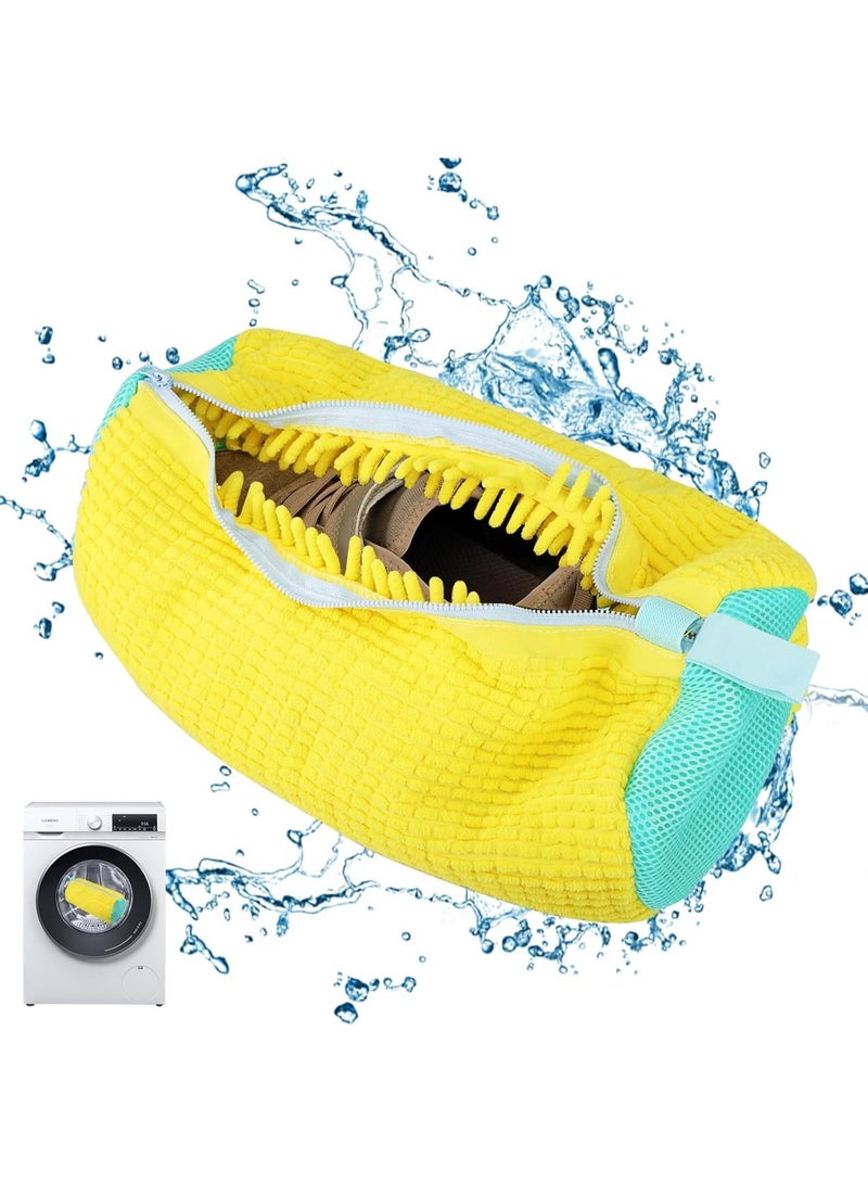 Thin Reusable Shoe Washing Bag for Washing Machine and Dryer, Mesh Sneaker Cleaning Bag, Protective Laundry Bag Keeps Shoes in Shape, Lightweight Shoe Wash Bag for All Footwear Sizes - Image 1