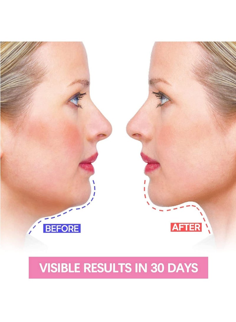 Generic Double Chin Reducer Face Slimming Strap V-Shaped Mask Chin up Face Lifting Belt for Women and Men Anti- Wrinkle Face Mask Lifting Bandage for Saggy Face Skin Reusable Mask Facial Slimming  - Image 2