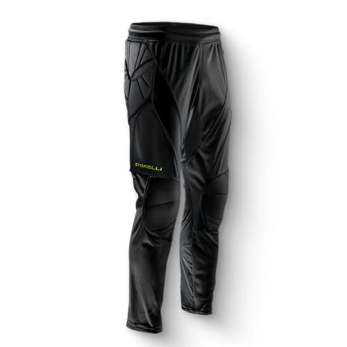 Storelli سروال حارس مرمى غير محدد الجنس للمراهقين، أسود، صغير أمريكي - Image 1