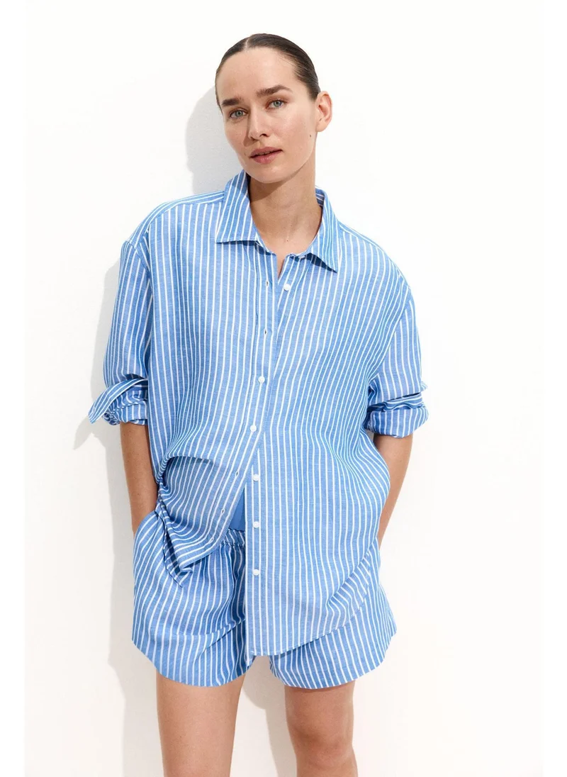 H&M MAMA Linen-blend shorts