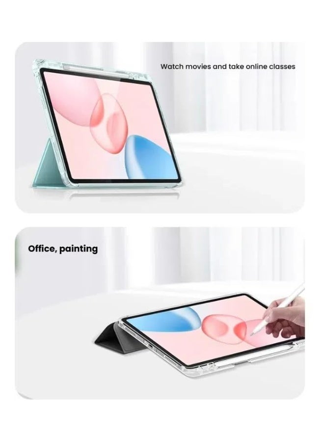 general Case Compatible with Honor Pad 10 12.1 inch (HEY3-W00/W10) 2025 Tablet, Trifold Stand Cover Case with Pencil Holder, Leather Clear Transparent Back Cover - Image 5