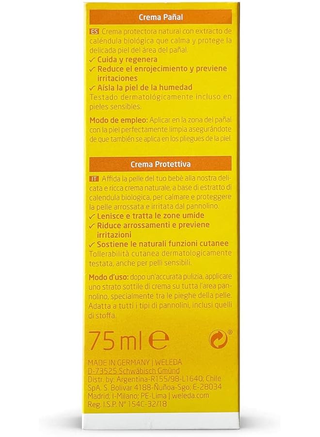 ويليدا كريم تغيير الحفاضات كاليندولا 75 مل - Image 2