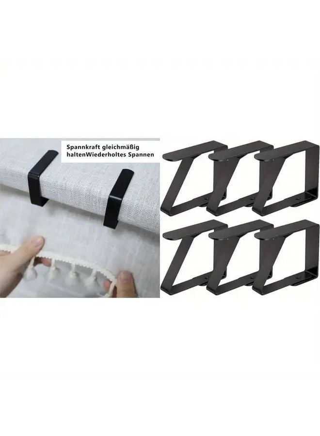 مشابك مفرش من الفولاذ المقاوم للصدأ 6 قطع للنزهات الخارجية والحفلات والأعراس - Image 2