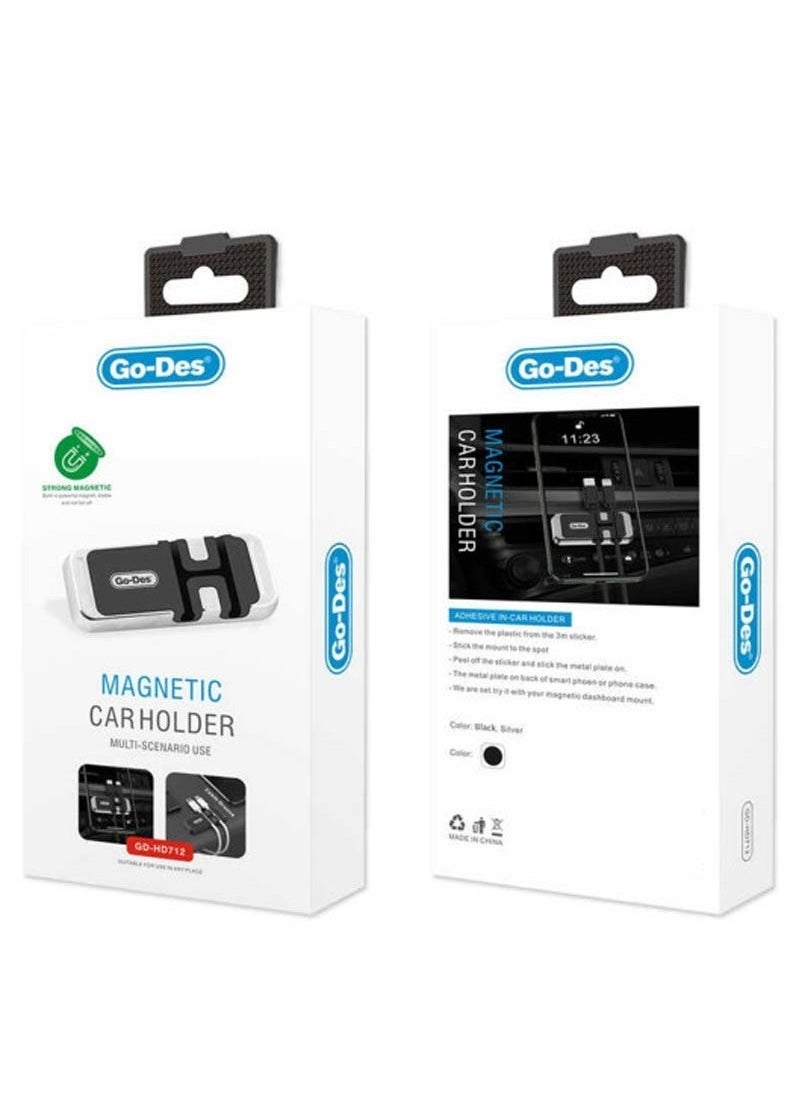 GO-DES - Magnetic Car Phone Holder with Powerful Magnetic Grip – Universal Compatibility for Secure Mounting on All Smartphones - Image 1