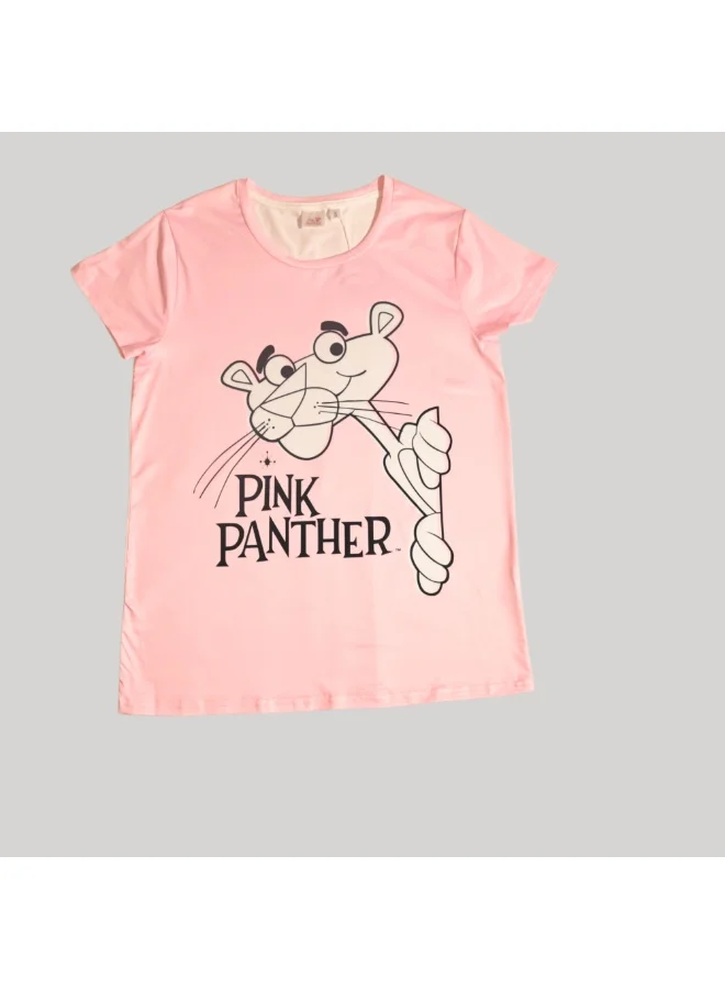 Pink Panther PINK PANTHER WOMENS SHORT SLEEVE PAJAMA SETS , SILKY POLYESTER