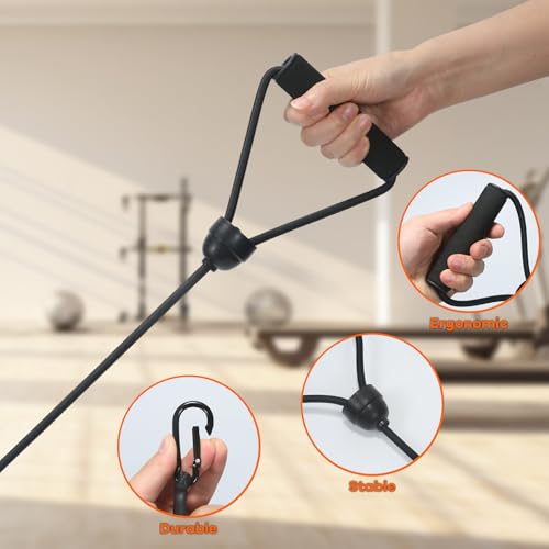ONIPAX 1 Pair Stepper Resistance Bands with Handles & Connecting Strap – Workout & Exercise Bands for Strength Training, Muscle Toning, Home Gym Fitness Equipment - Image 5