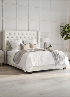 Bed and Mattress Zone Boswell California King Upholstered Bed 200x180 King Size Beige Color  - Image 1