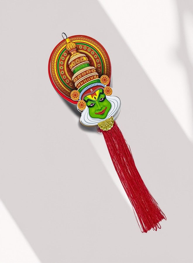 Angroos Kathakali Mask Wall & Car Hanging (H-12 Inch) Made up of Cardboard for Car interiors | Modern Decoration Items | - Image 3