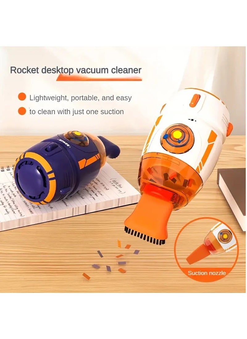 Compact Desktop Vacuum Cleaner - Easy to Use, Lightweight, and Portable - Perfect for Quick Cleanups and Small Spaces, Ash for Laptop, Keyboard, Computer,Car and Desk (Grey White)