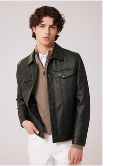 Generic Top leather (C31) Lambskin Leather Jacket Men 
- Premium Leather Café Racer Vintage Look Motorcycle Jacket Men  - Image 2