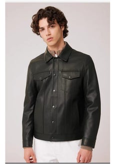Generic Top leather (C31) Lambskin Leather Jacket Men 
- Premium Leather Café Racer Vintage Look Motorcycle Jacket Men  - Image 3