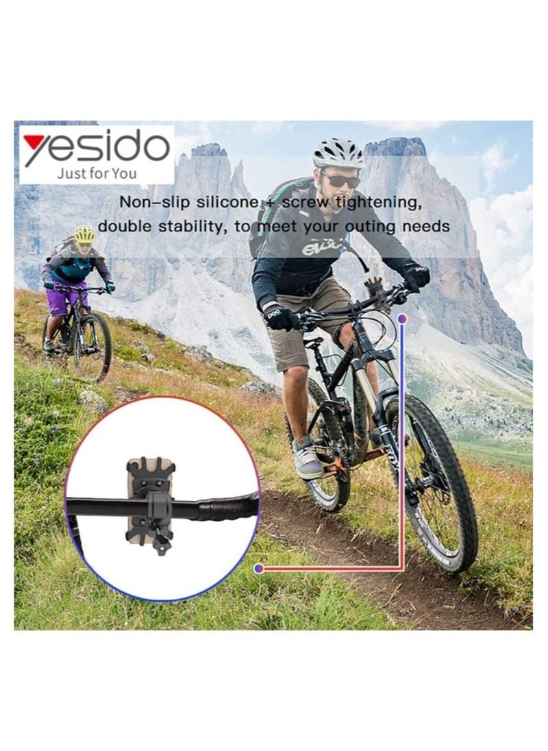 Yesido C66 Bike Bicycle Motorcycle Mobile Phone Holder Mount Universal 360 Degree Adjustable Rotation Compatible with smart phones. - Image 4