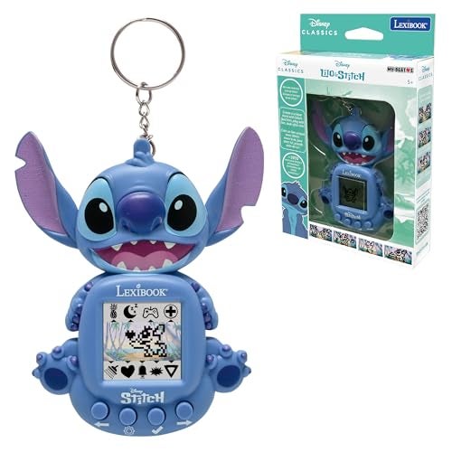 Lexibook, Disney Stitch, My Best-e, Portable Games Console, Interactive and Educational Companion for Children, 8 Game Categories, Coloured Screen, Blue, JLMB10D - Image 1