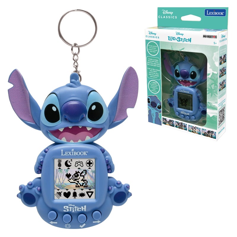 Lexibook, Disney Stitch, My Best-e, Portable Games Console, Interactive and Educational Companion for Children, 8 Game Categories, Coloured Screen, Blue, JLMB10D - Image 2