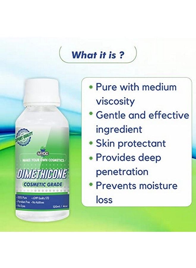 Pure Dimethicone (120Ml) No Adulterants |Used For Hair Lips Body And Skin Conditioning Products| Dimethicone For Head Lice Treatment| Cosmetic Grade