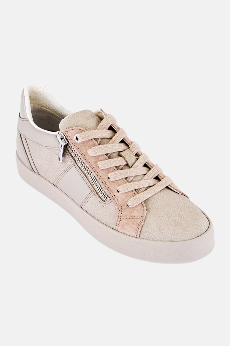 GEOX Women Lace Up Casual Shoes, Beige - Image 1